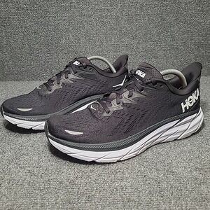 Hoka One One Clifton 8 1119394 BWHT Black Running Sneakers Women's 11 B